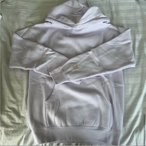 Glossier lavender Olivia rodrigo limited edition hoodie worn slightly